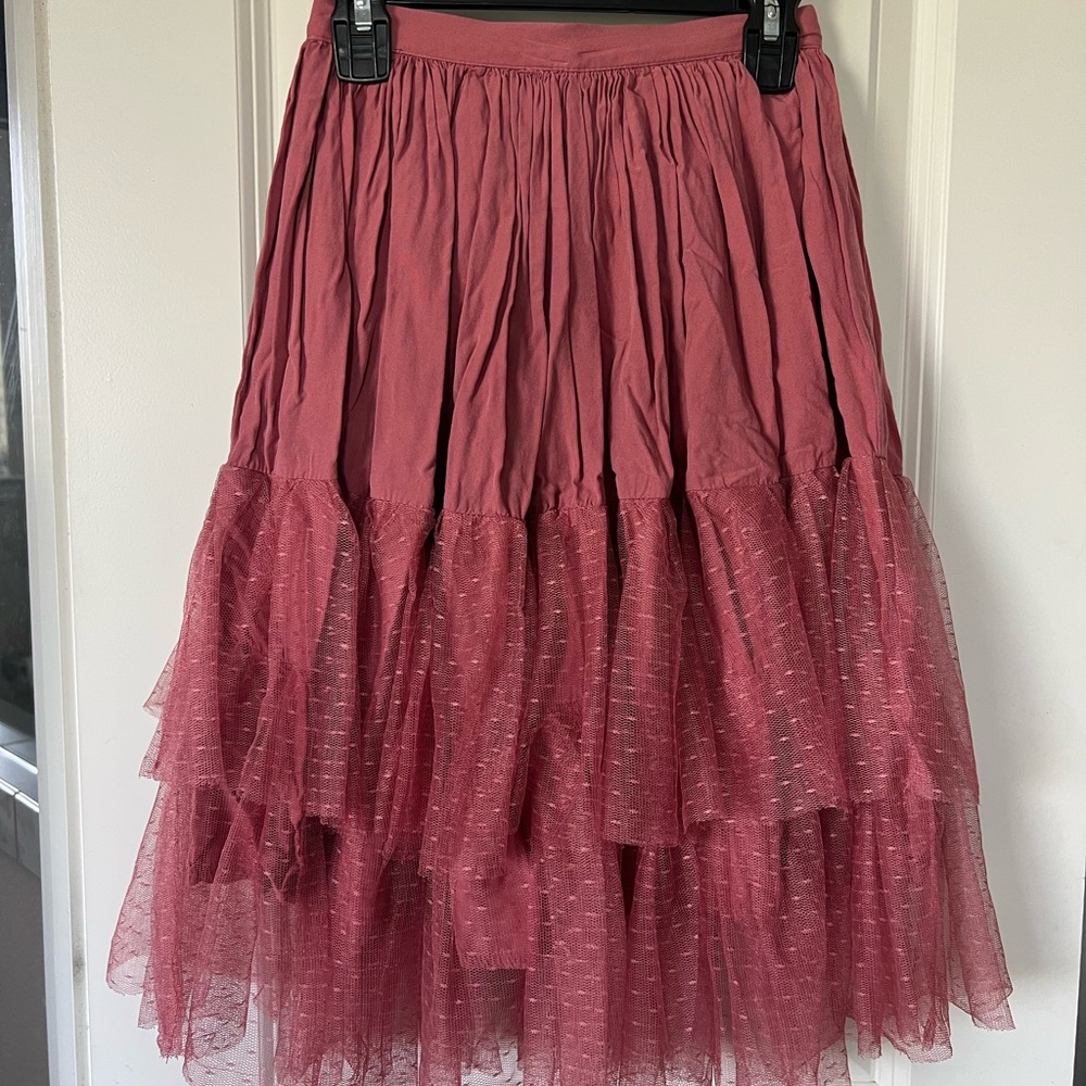Elegant Pink Layered Girl’s Joyfolie Skirt